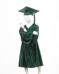 Green Graduation Gown