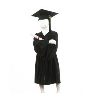 black academic gown