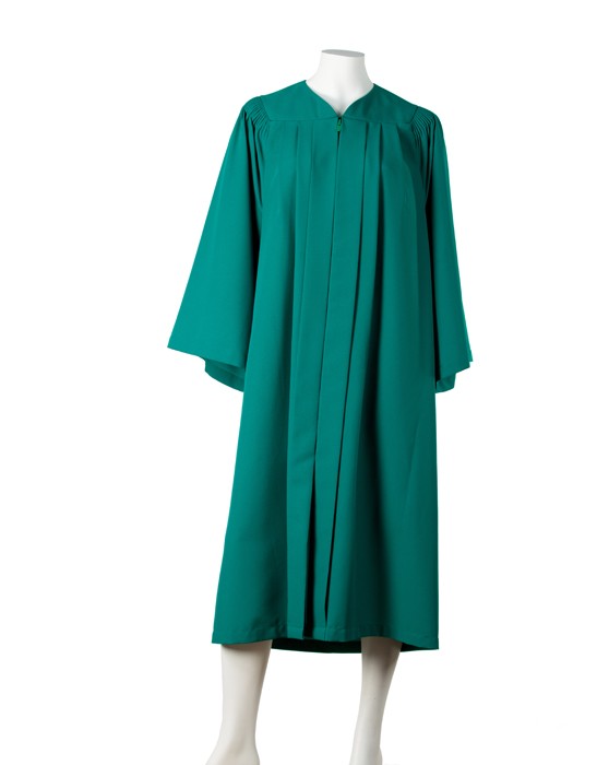 Graduation gown with fluting ‘Full Fit’ (Emerald Green)