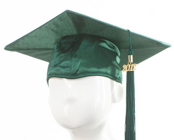 Graduation Cap - Forest Green