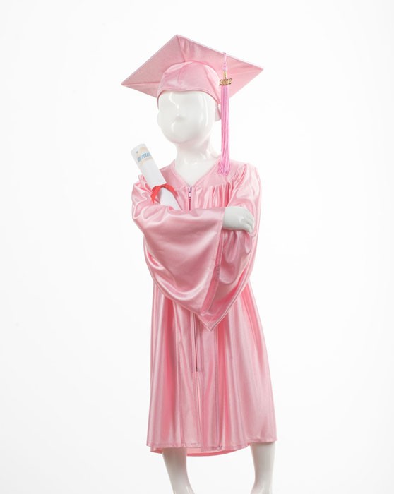 Child's Rose Graduation Gown and Cap Souvenir Set. 