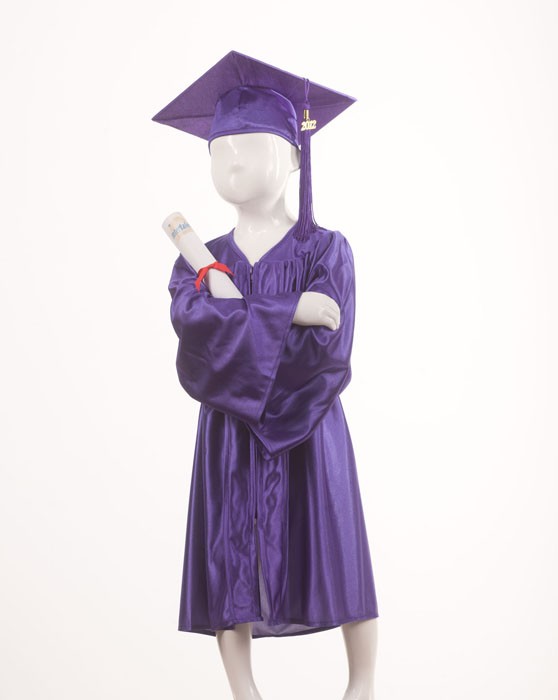 Purple Graduation Gown and Cap Souvenir Set