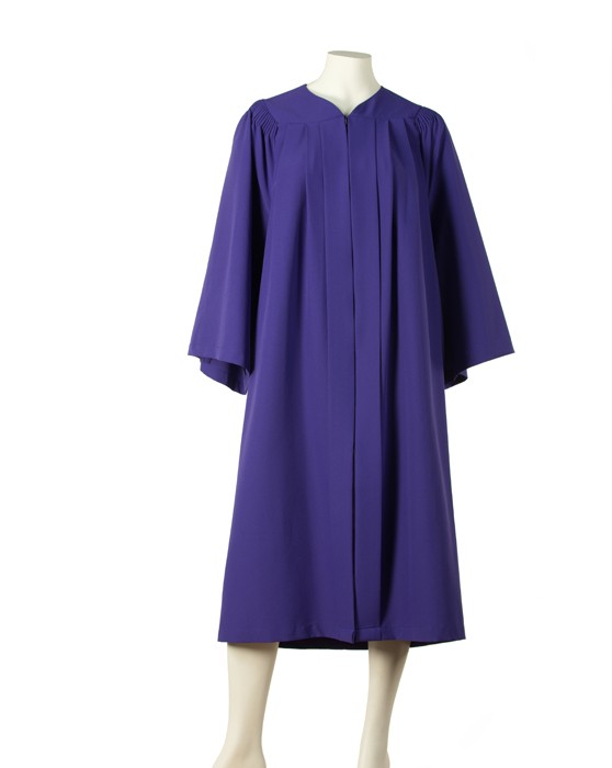 Graduation gown with fluting (Purple)