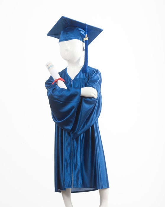 Child's Royal Blue Graduation Gown and Cap Souvenir Set