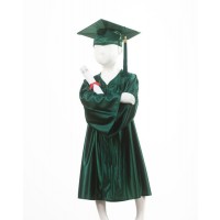 Child's Forest Green Graduation Gown and Cap Souvenir Set