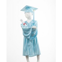 Child's Sky Blue Graduation Gown and Cap Souvenir Set