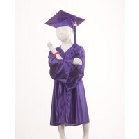 Child's Purple Graduation Gown and Cap Souvenir Set