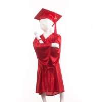 Child's Red Graduation Gown and Cap Souvenir Set