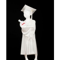 Child's White Graduation Gown and Cap Souvenir Set